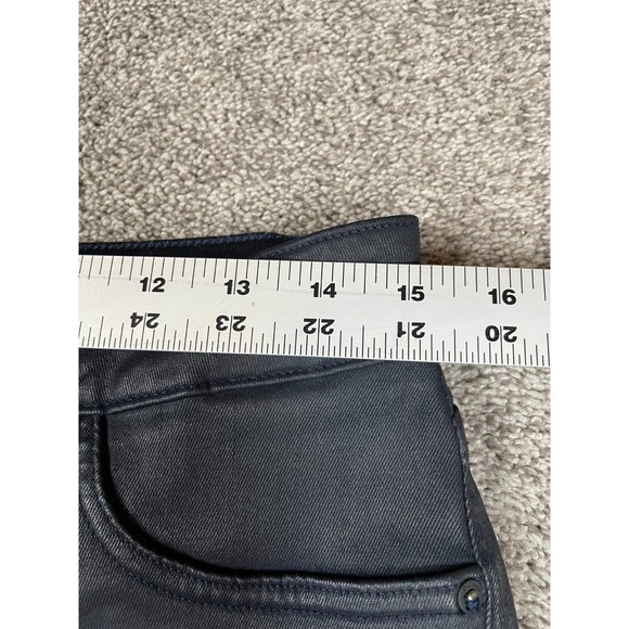 DL1961 Jeans Womens 31 Coated Cropped Bootcut Flare Slimming Lara Marin Denim - Picture 5 of 8